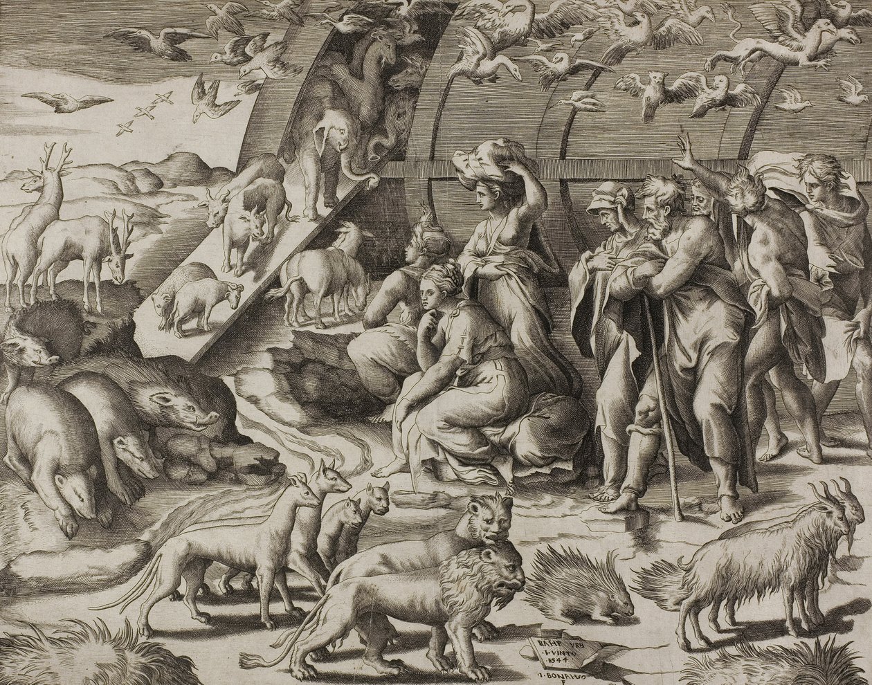 Descent from the Ark by Giulio Bonasone