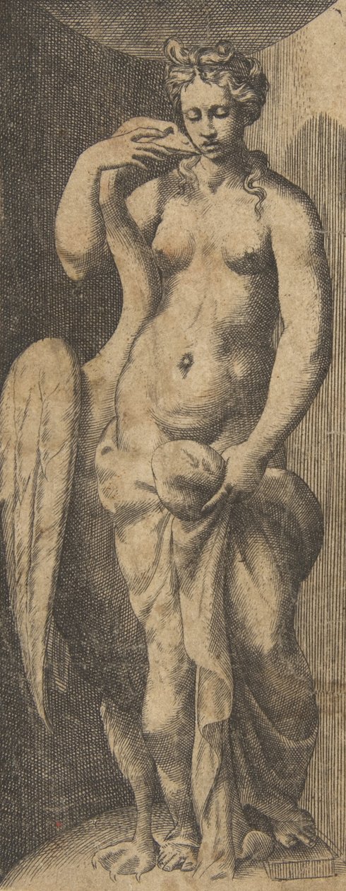 Leda and the Swan by Giulio Bonasone