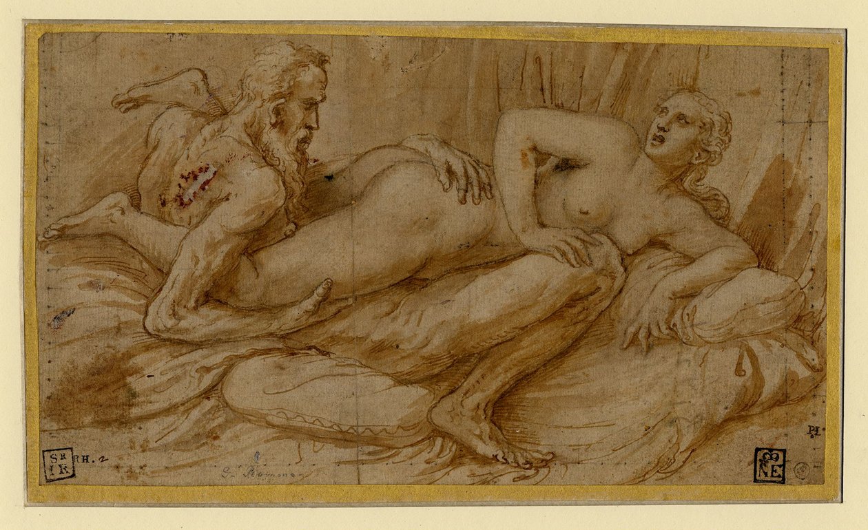 Erotic Scene, after 1524 by Giulio Romano