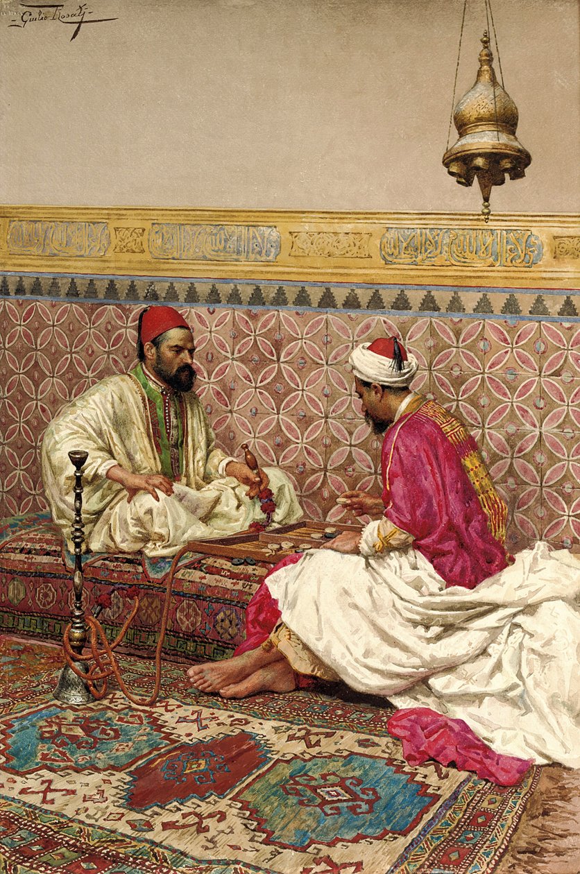 The Backgammon Players by Giulio Rosati