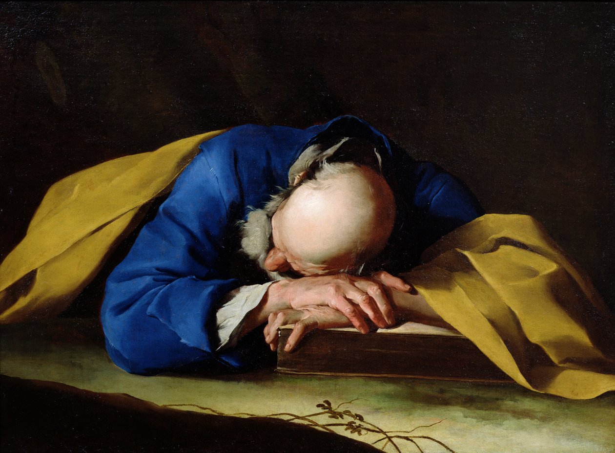 St. Peter or St. Jerome Sleeping by Giuseppe Antonio Petrini