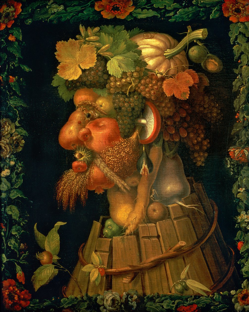Autumn, from a series depicting the four seasons, commissioned by Emperor Maximilian II by Giuseppe Arcimboldo