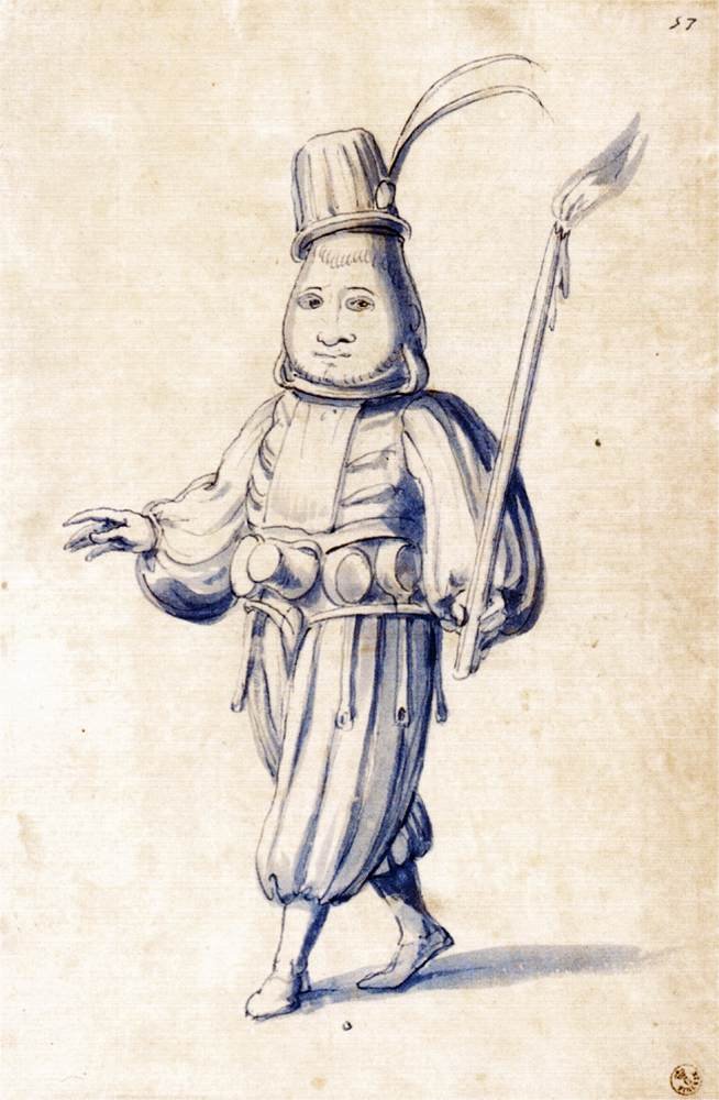 Costume Drawing of a Cook by Giuseppe Arcimboldo