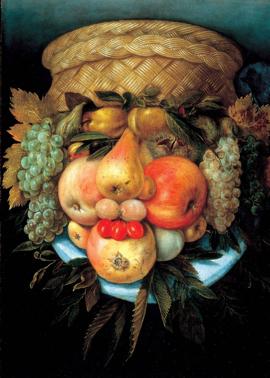 Fruit Basket by Giuseppe Arcimboldo
