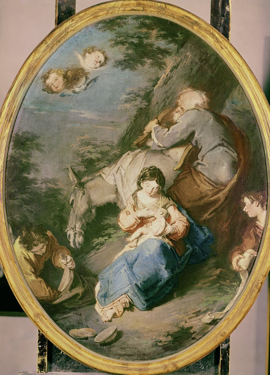 Rest During the Flight to Egypt by Giuseppe Bazzani