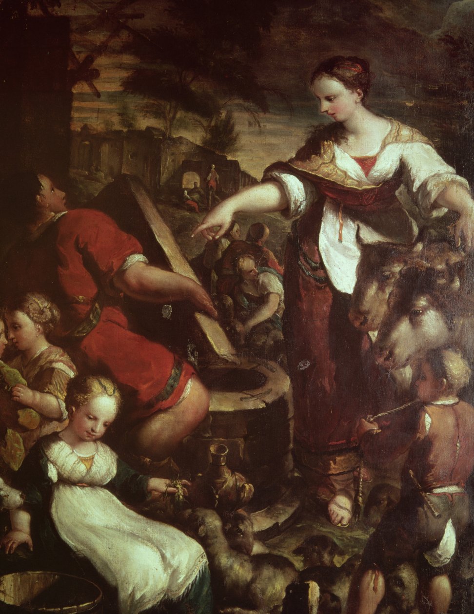 Rebecca at the Well by Giuseppe Caletti