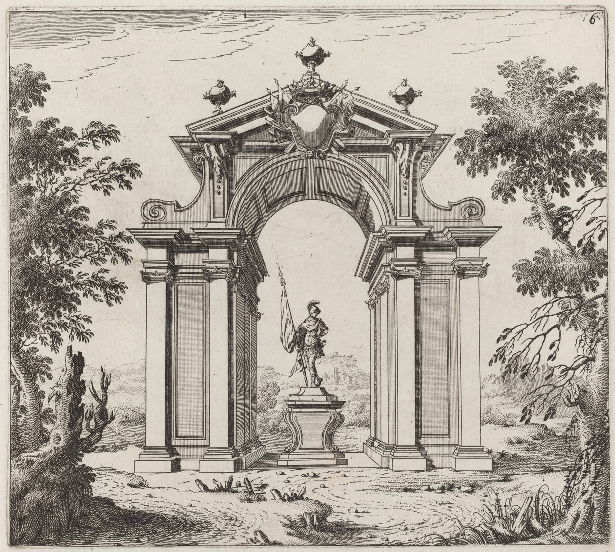 Triumphal Arch in a Landscape by Giuseppe Antonio Landi