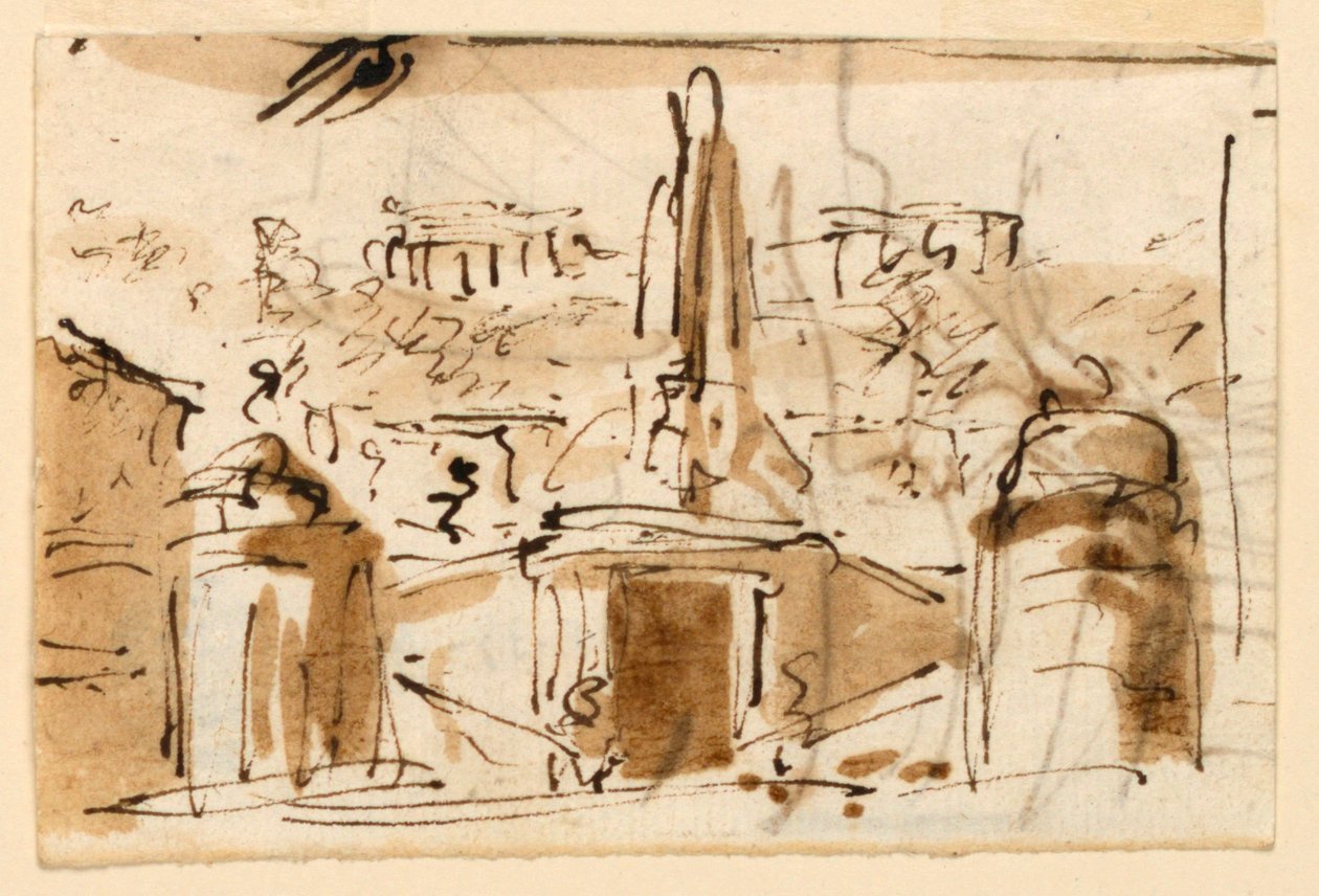 Fountain in a Mountainous Country by Giuseppe Barberi