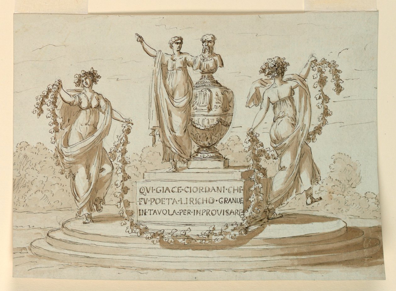 Sepulchral Monument for Poet Pietro Giodani by Giuseppe Barberi