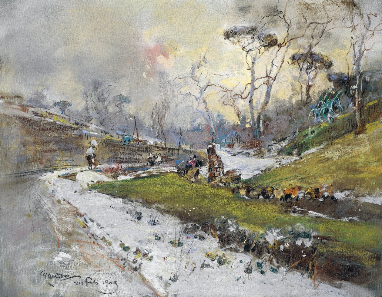 Landscape with Road by Giuseppe Casciaro