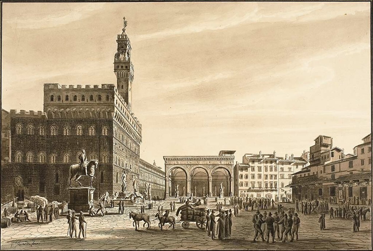 Piazza Signoria by Giuseppe Gherardi