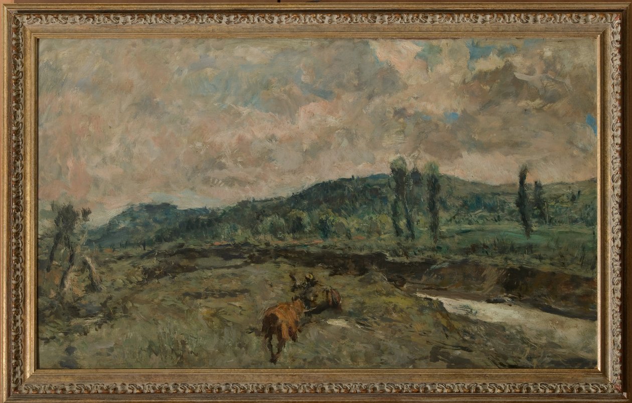 Landscape with Carts by Giuseppe Graziosi