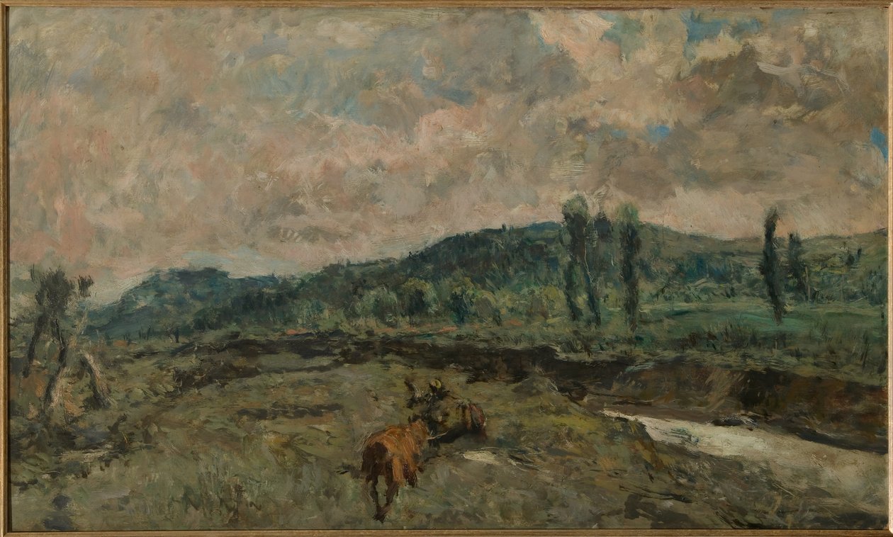 Landscape with Carts by Giuseppe Graziosi