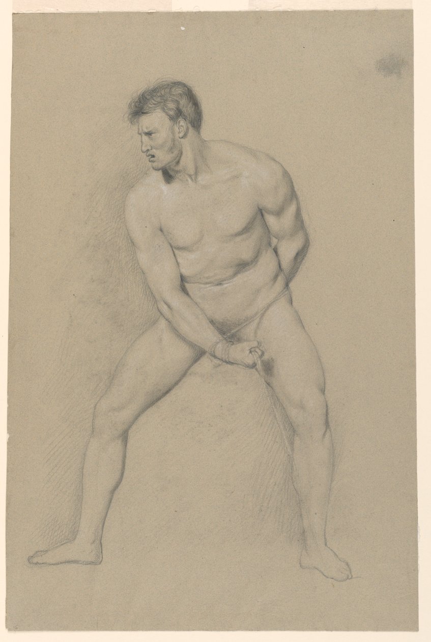 Academic Study of a Male Nude by Giuseppe Longhi