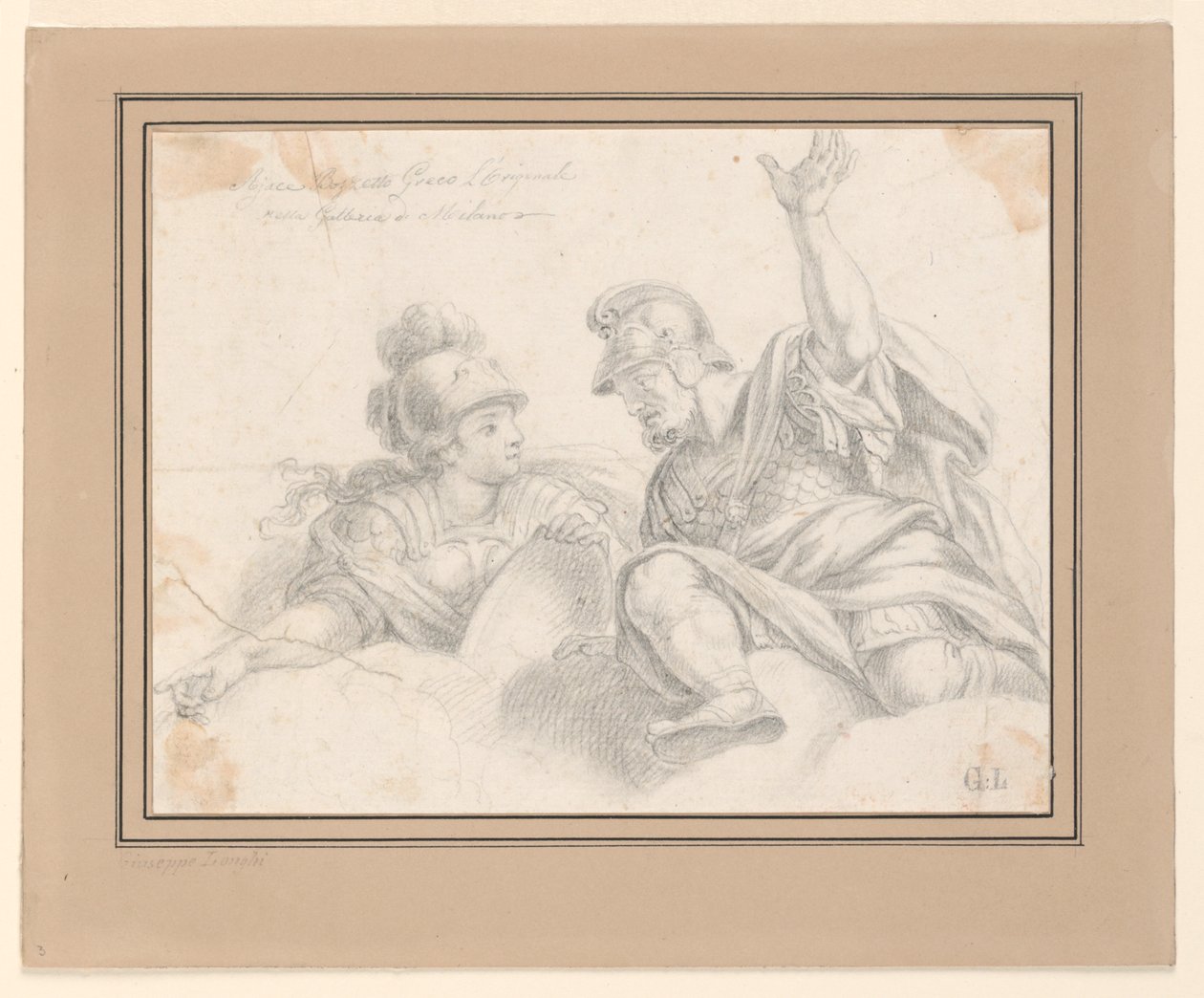 Two Roman Soldiers in Conversation by Giuseppe Longhi
