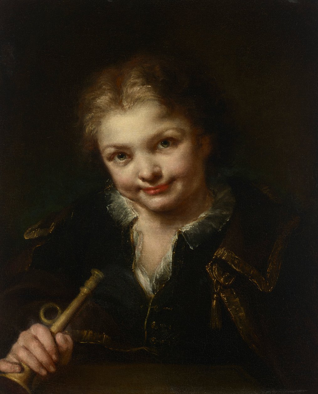 A Boy with a Trumpet by Giuseppe Nogari