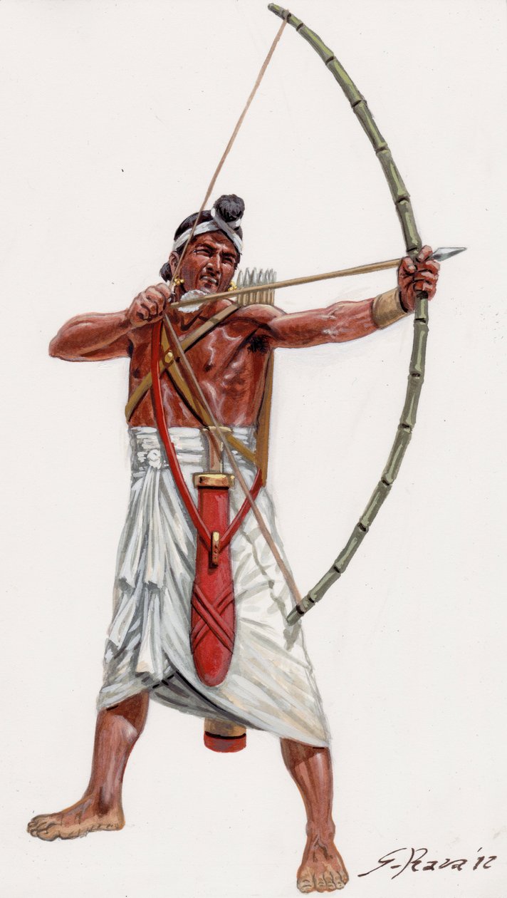 Indian Archer of Poros Army by Giuseppe Rava