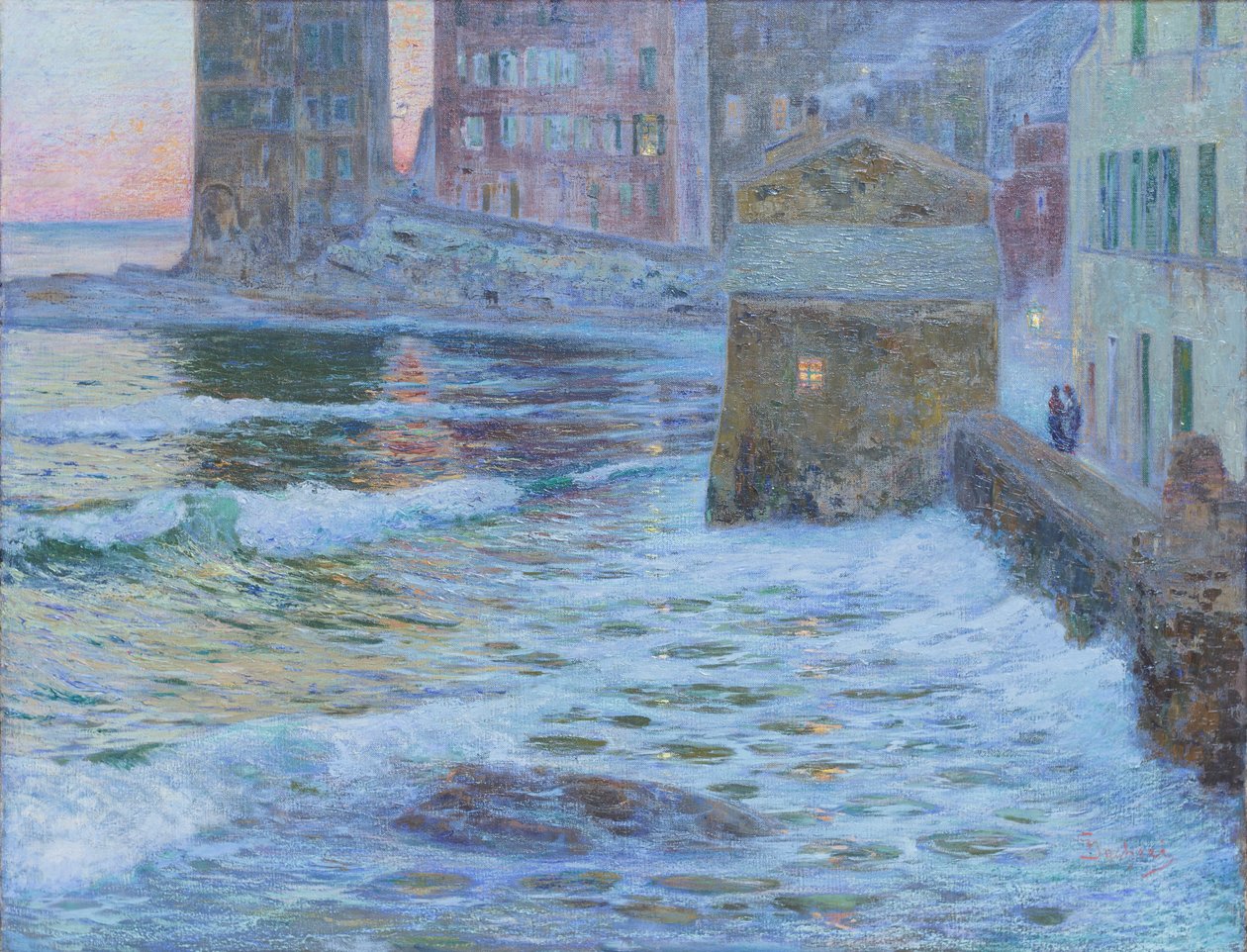 Evening in Bogliasco by Giuseppe Sacheri