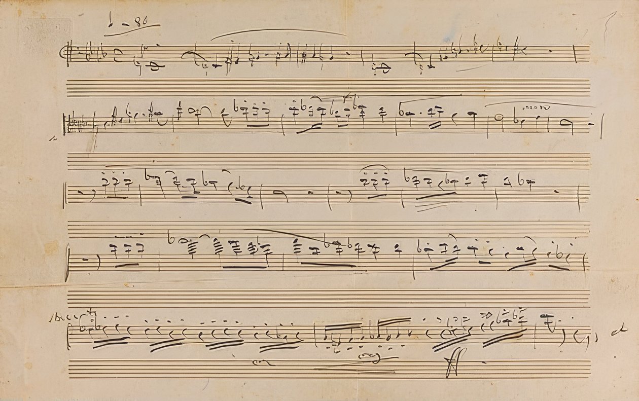 Manuscript: Opera Otello. 1887 by Giuseppe Verdi