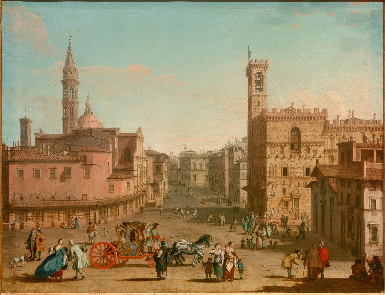 The Piazza San Firenze by Giuseppe Zocchi