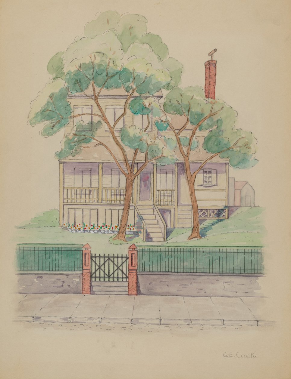 Stewart House, c. 1936 by Gladys Cook
