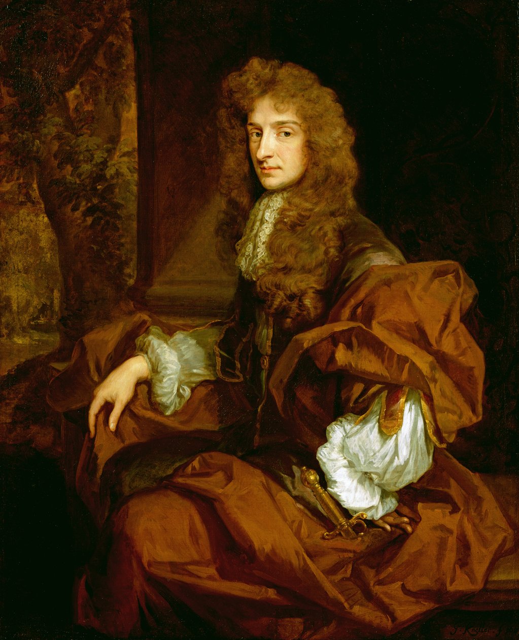Portrait of Sir Charles Sedley (1639-1701) 1687 by Godfrey Kneller
