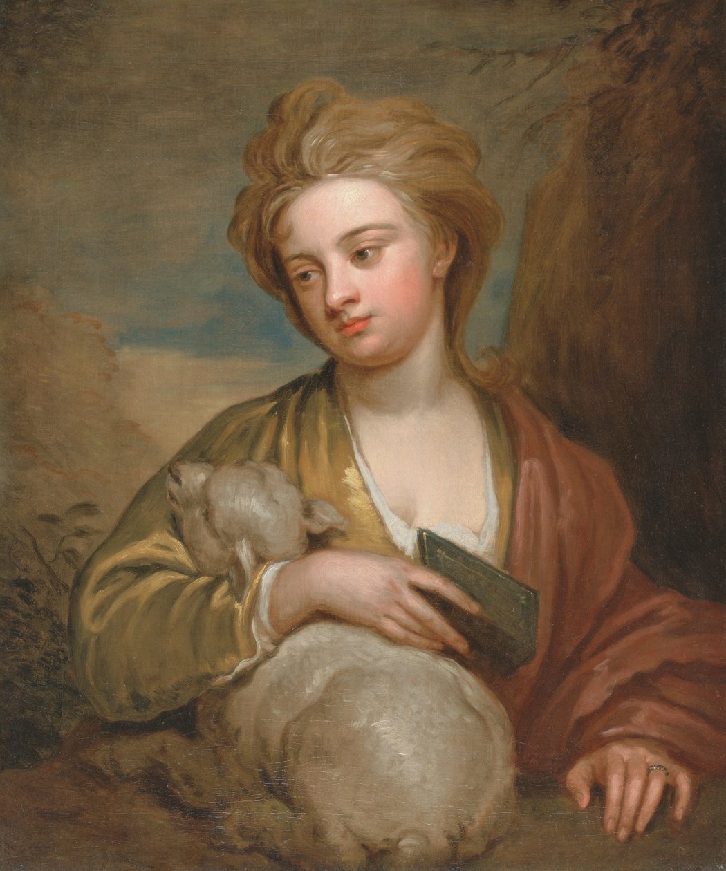 Portrait of a Woman as St. Agnes, Traditionally Identified as Catherine Voss by Godfrey Kneller