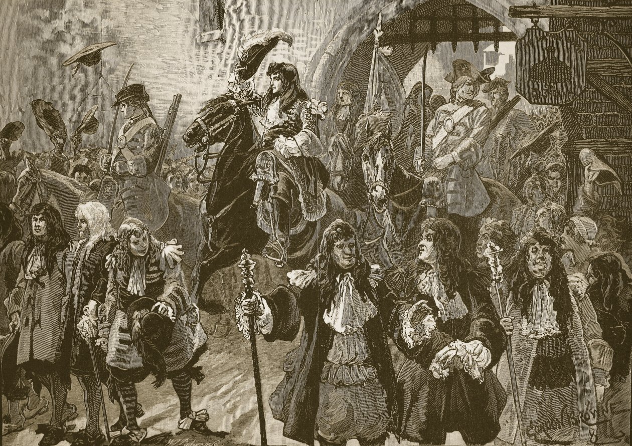 Entry of the Prince of Orange into Exeter after his landing at Torbay, 1688 by Gordon Frederick Browne
