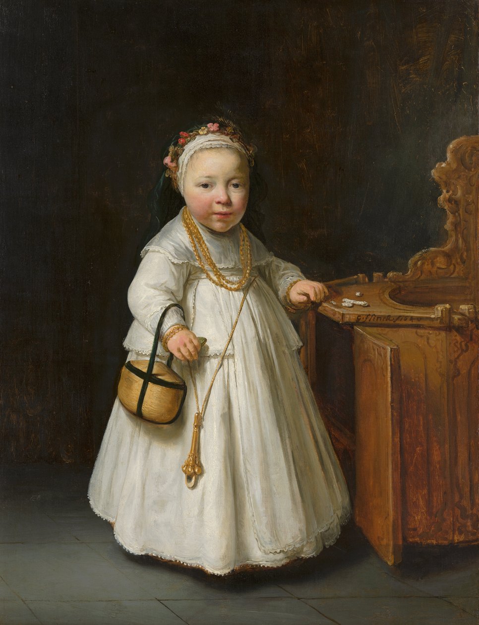 Girl by a High Chair by Govert Flinck