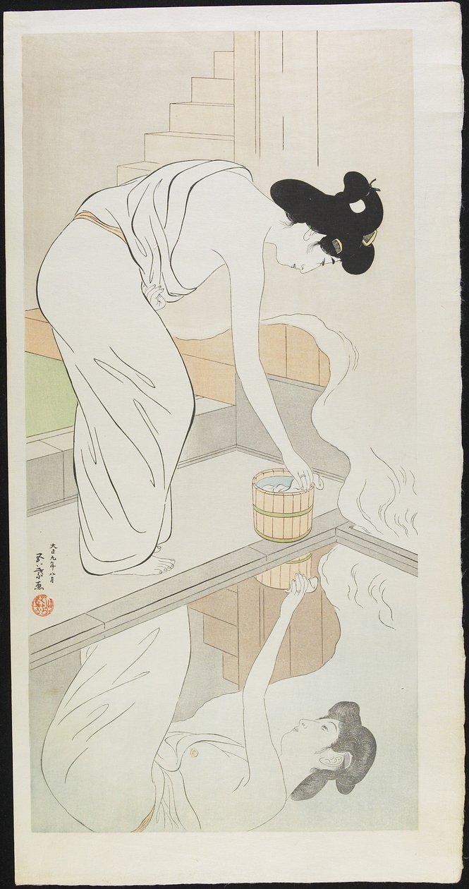 Woman at the Hot Springs, after 1929 by Goyo Hashiguchi