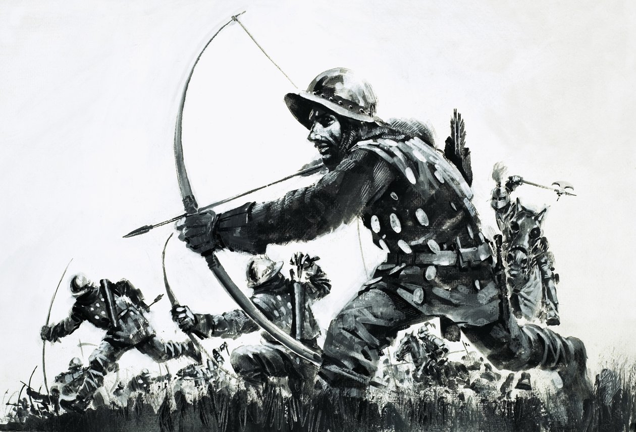 Bowmen at the Battle of Bannockburn by Graham Coton