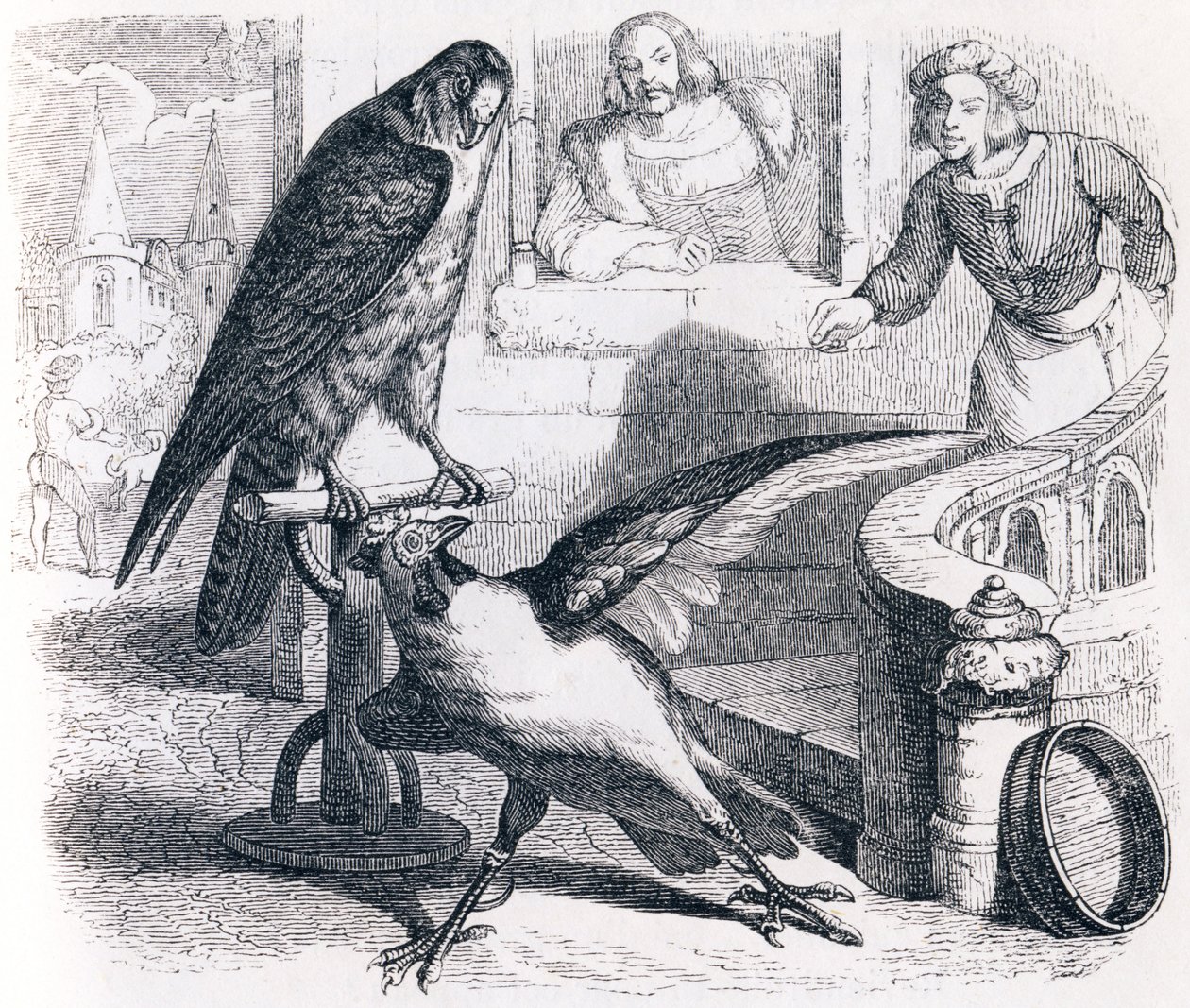 The Falcon and the Capon by Grandville