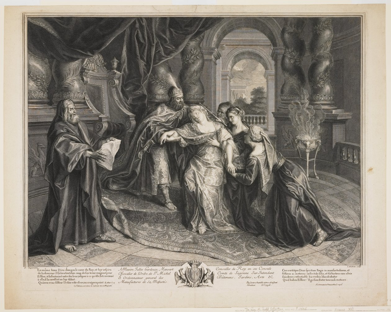 Esther before Ahasuerus, c.1705 by Gérard Audran