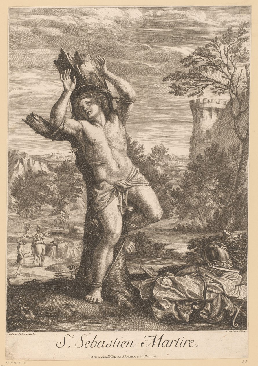 Saint Sebastian by Gérard Audran
