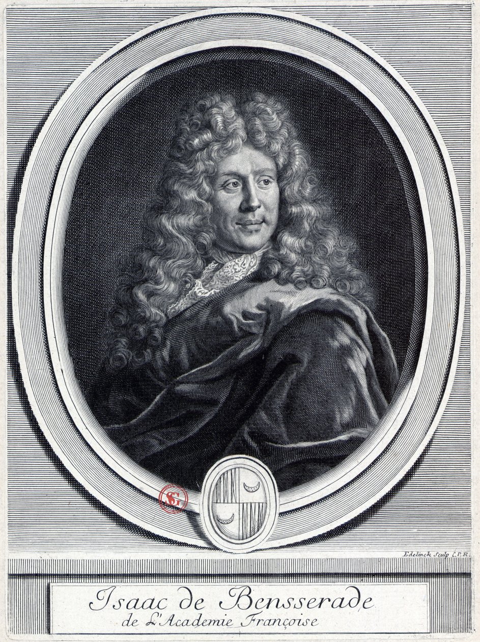 Isaac de Bensserade of the French Academy by Gérard Edelinck