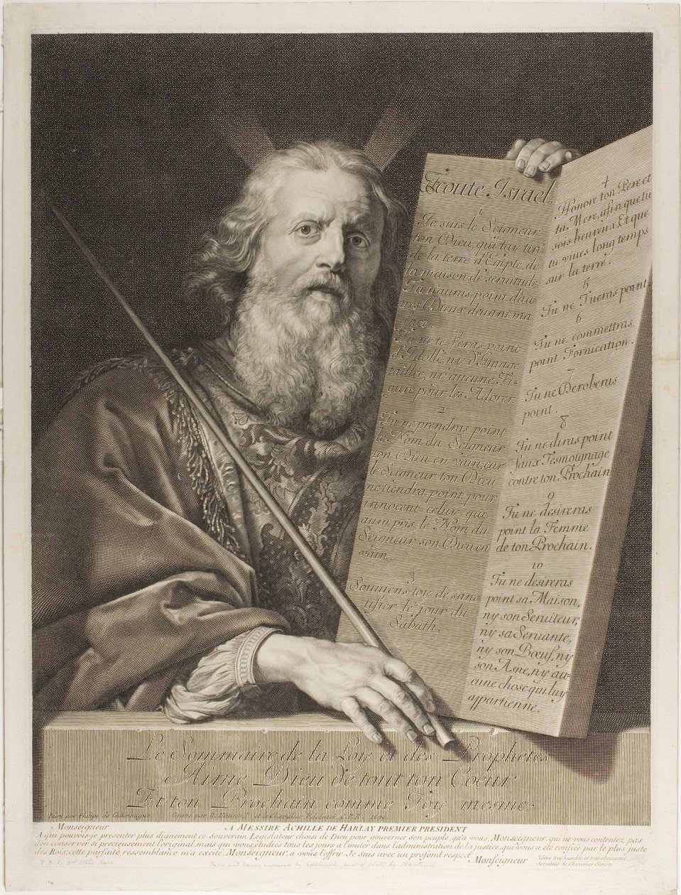 Moses by Gérard Edelinck
