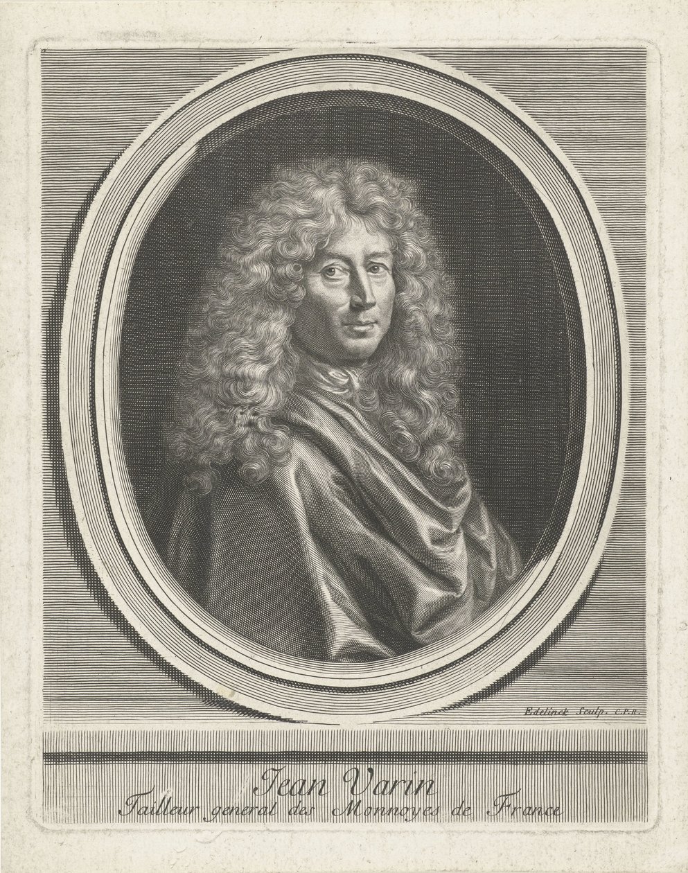 Portrait of Jean Varin by Gérard Edelinck
