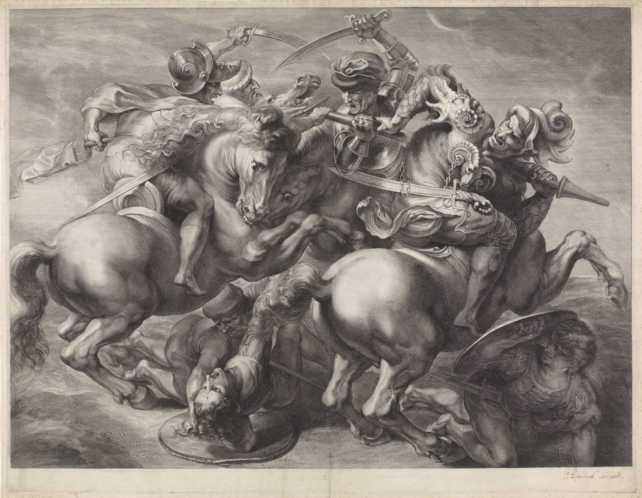 Cavalry Battle by Gérard Edelinck