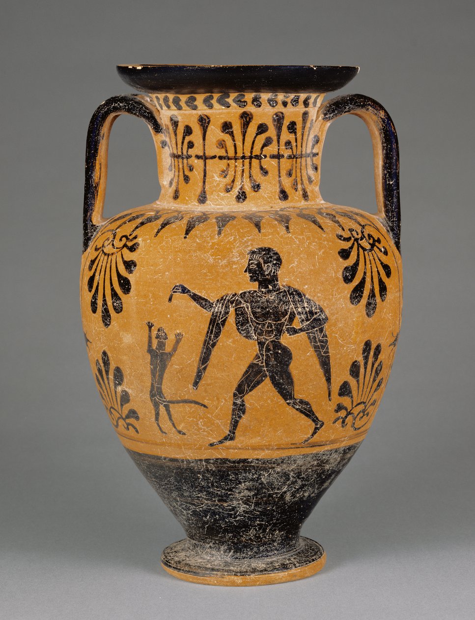 Etruscan Black-Figure Neck Amphora, c.490 BC by Greek