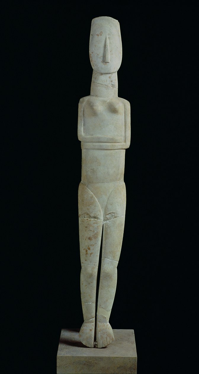 Female Figure, from Amorgos, Early Cycladic II Period (Keros-Syros Culture) by Greek