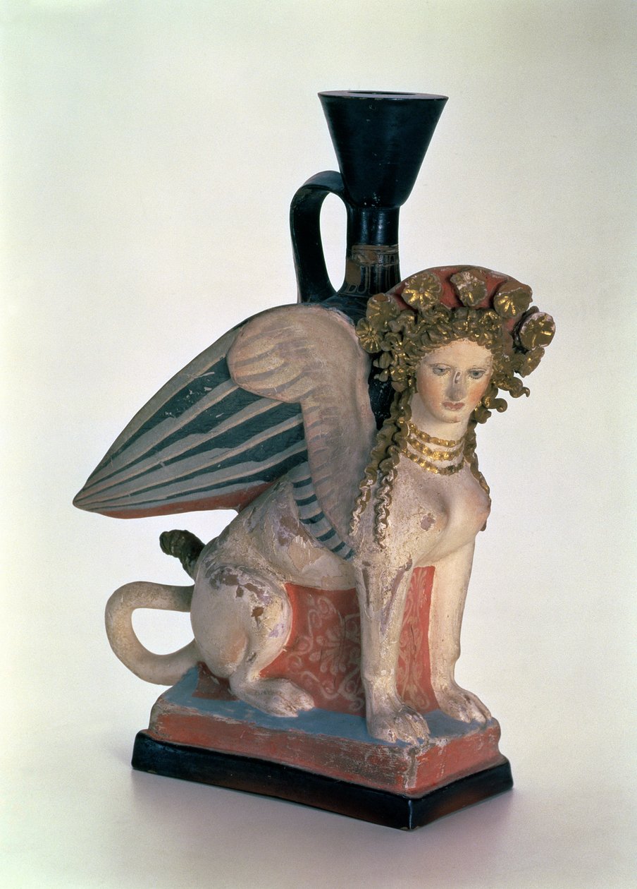 Lekythos in the Form of a Sphinx, Bosporan Kingdom, late 5th century BC by Greek