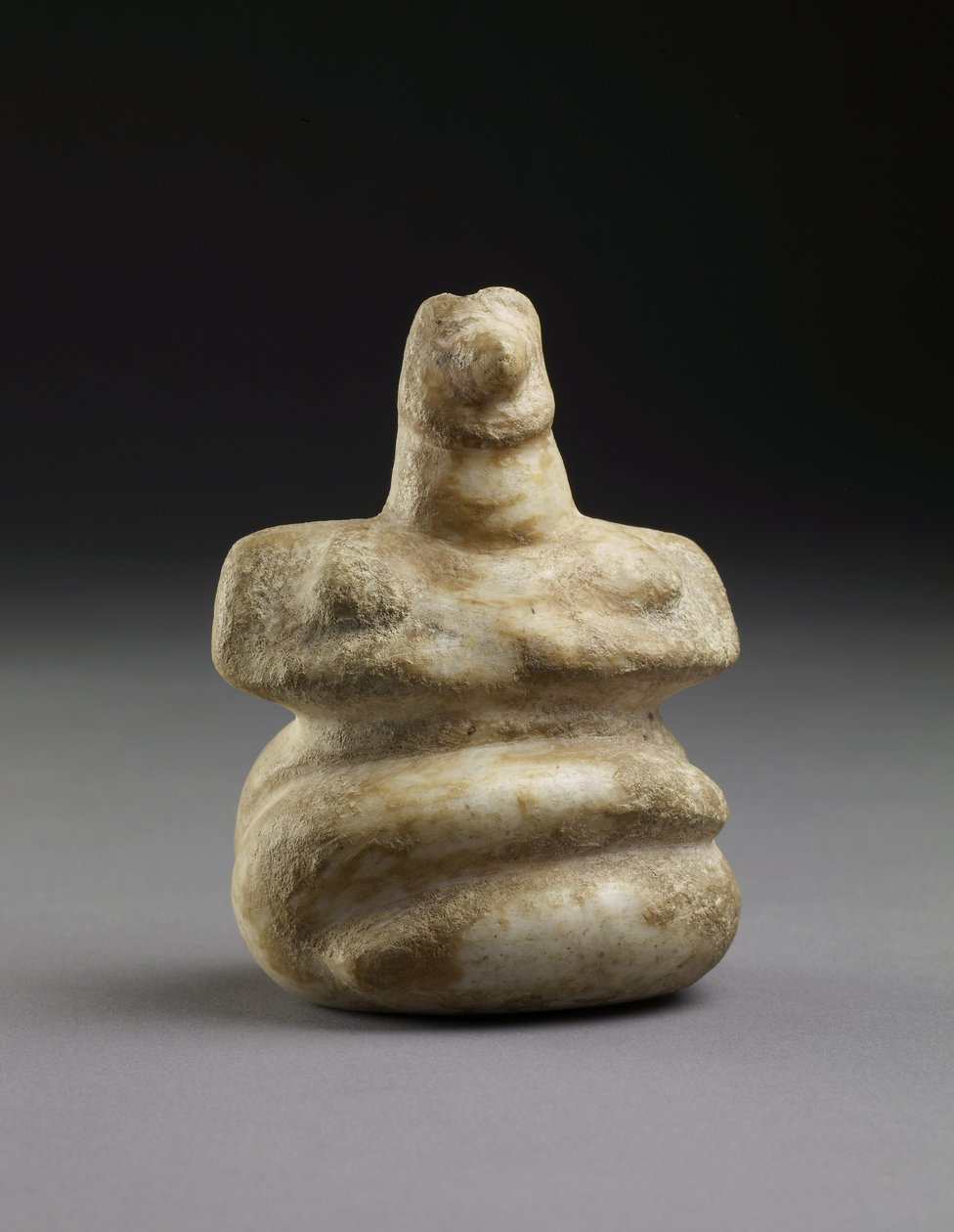 Seated figure from Patissia, Cycladic, c.3000-2000 by Greek