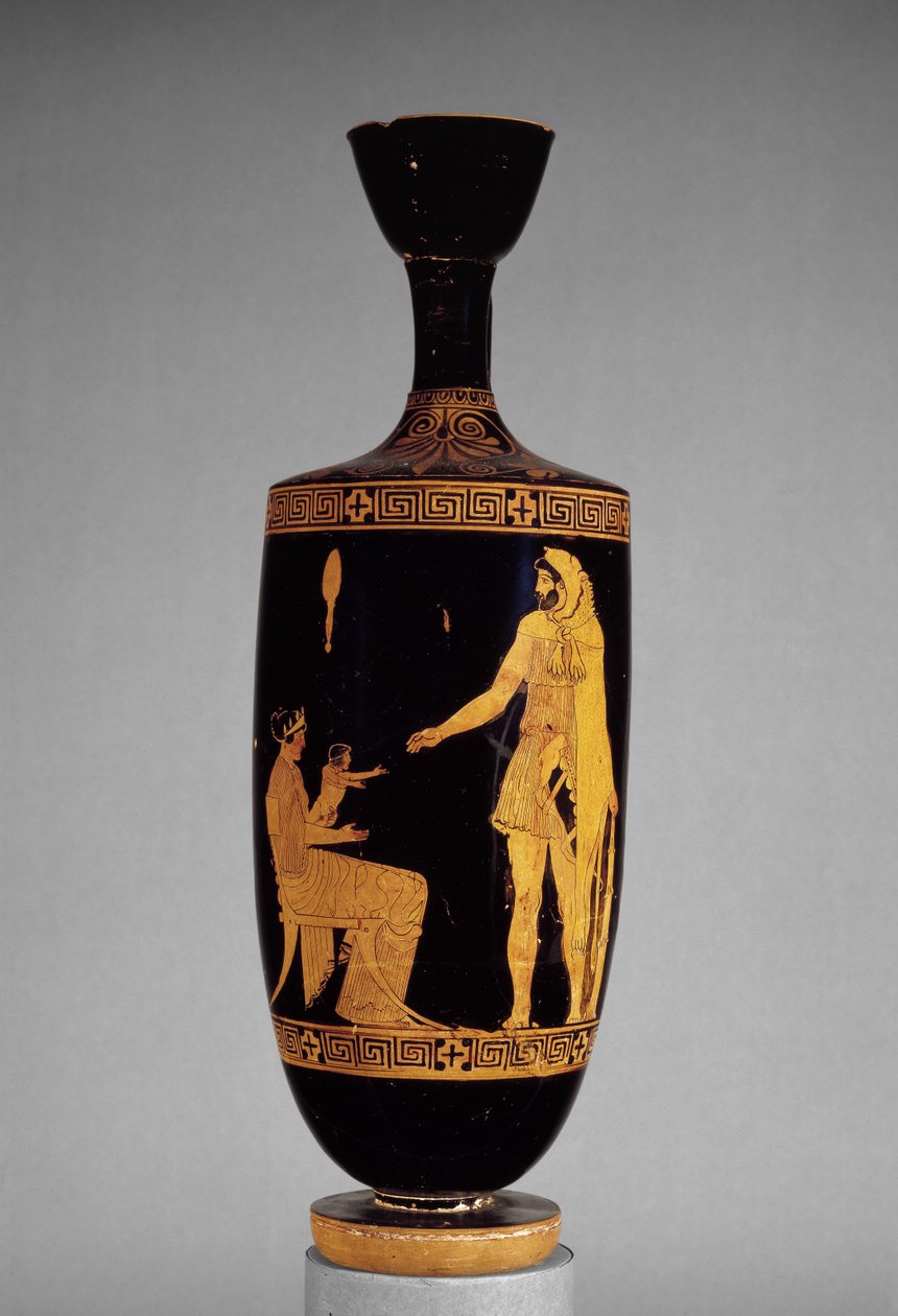 Attic red-figure lekythos depicting Herakles by Greek