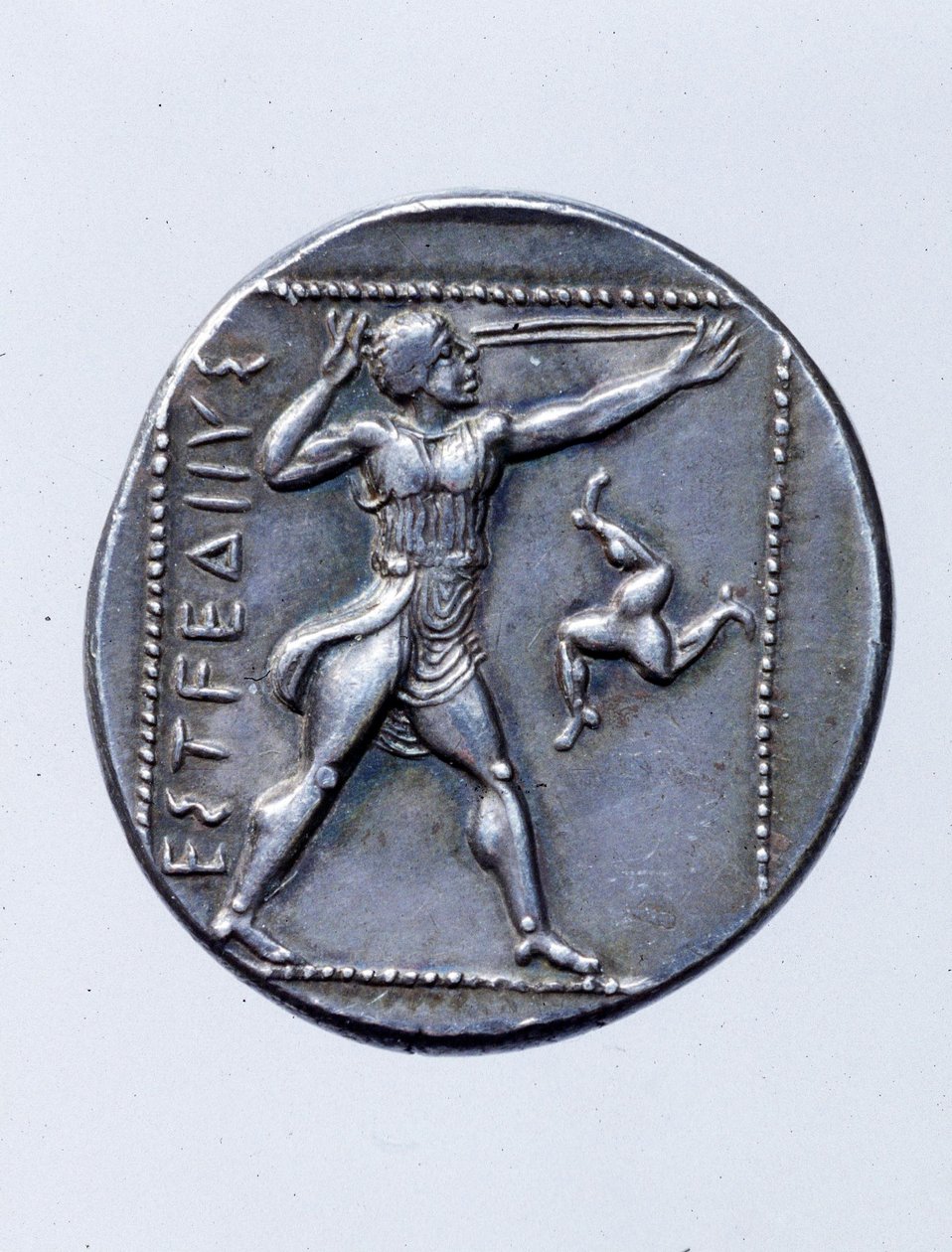 Coin Depicting a Sling Shooter by Greek