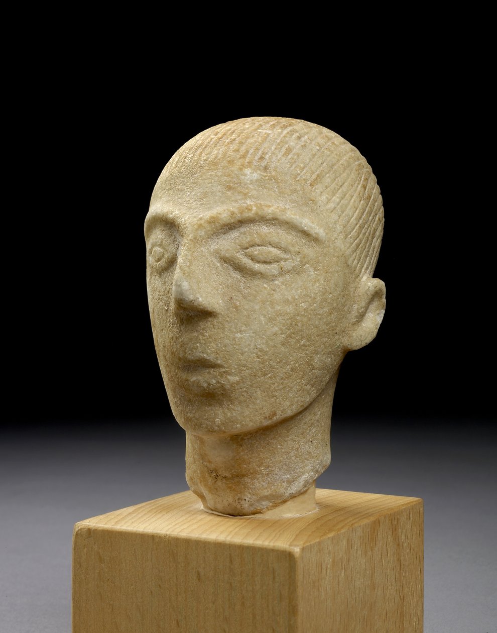 Head of a Cycladic figurine by Greek