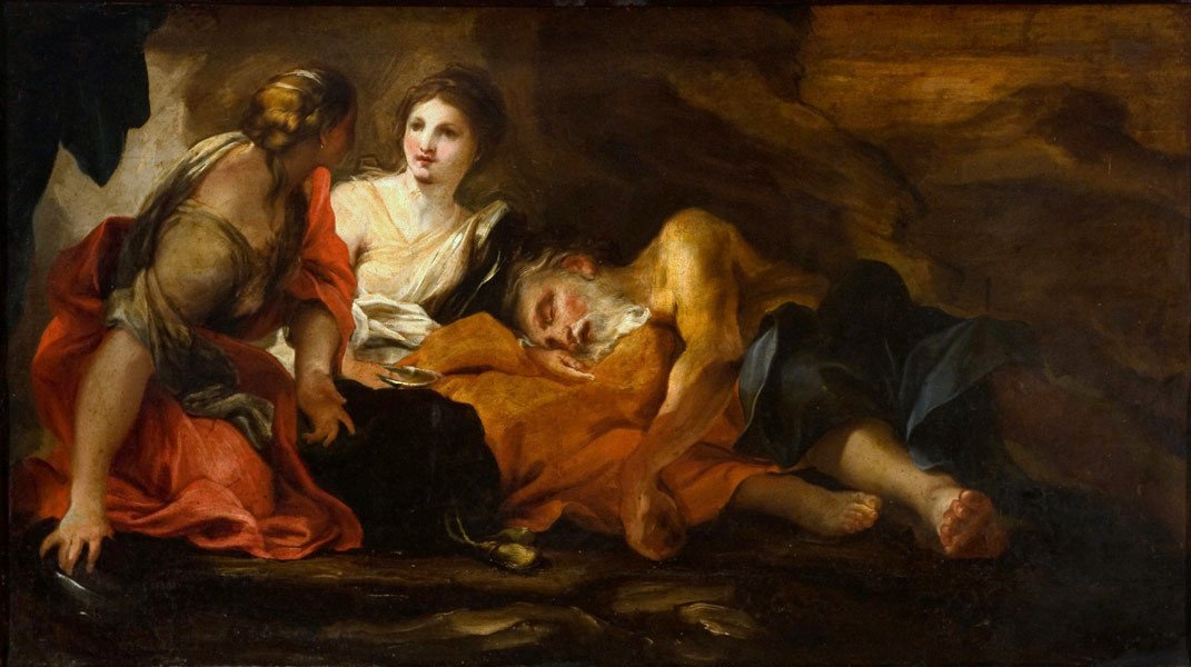 Lot and His Daughters by Gregorio De Ferrari