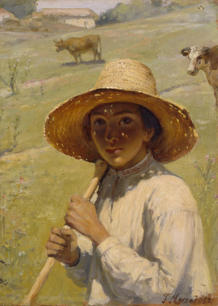 Shepherd Boy by Grigori Grigorievich Mjasoedov