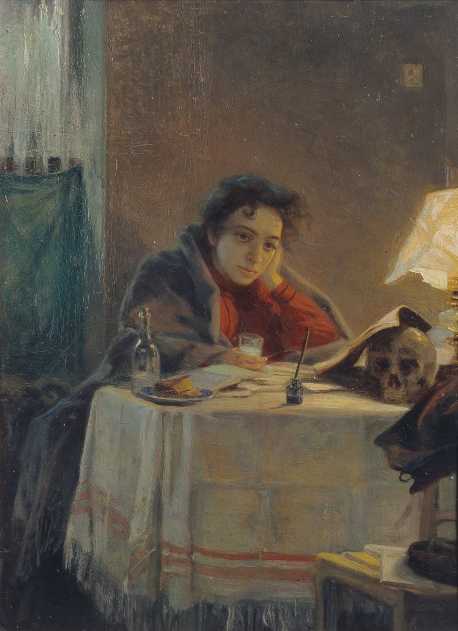 A Girl Student by Grigori Grigoryevich Myasoedov