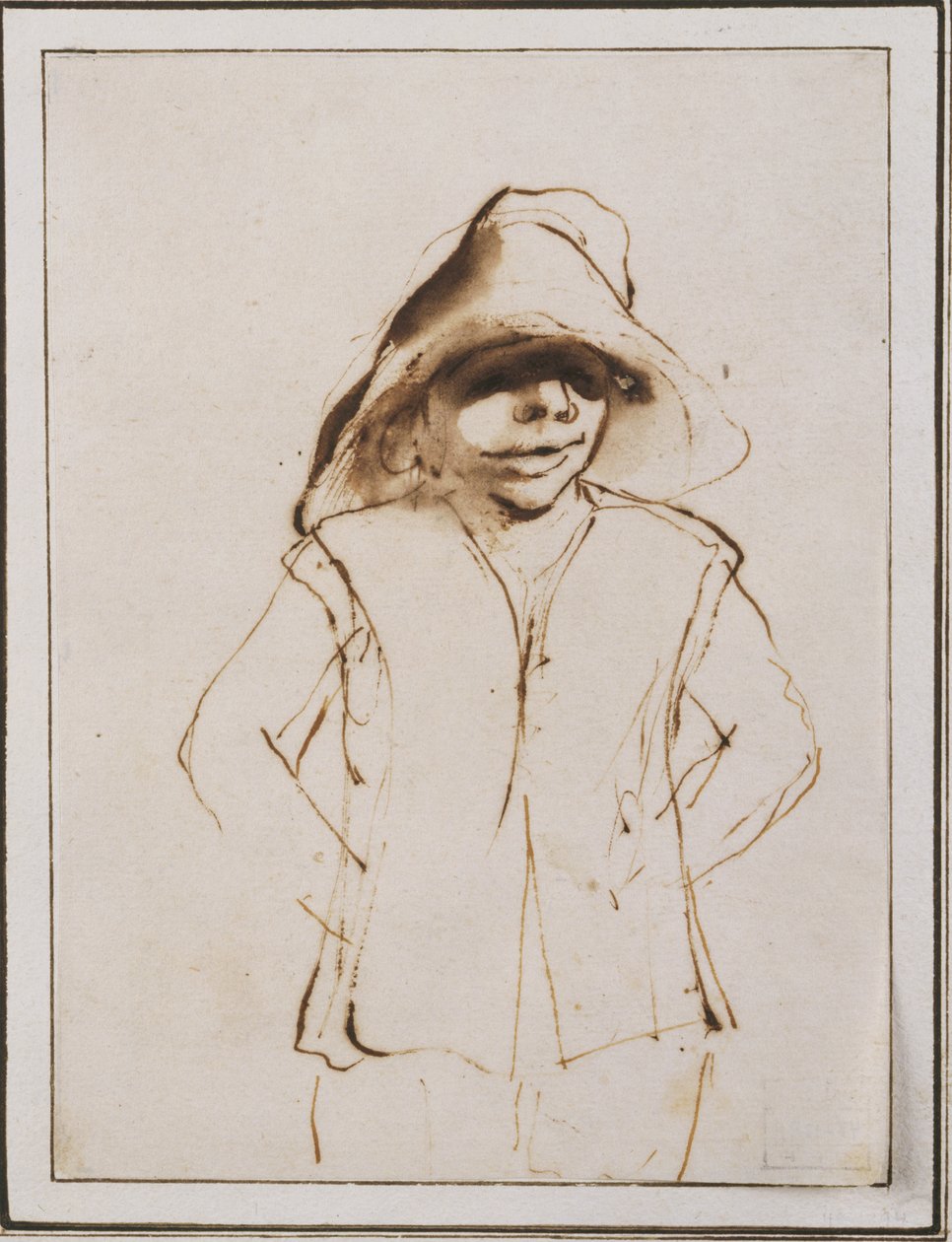 Boy in a Large Hat by Guercino