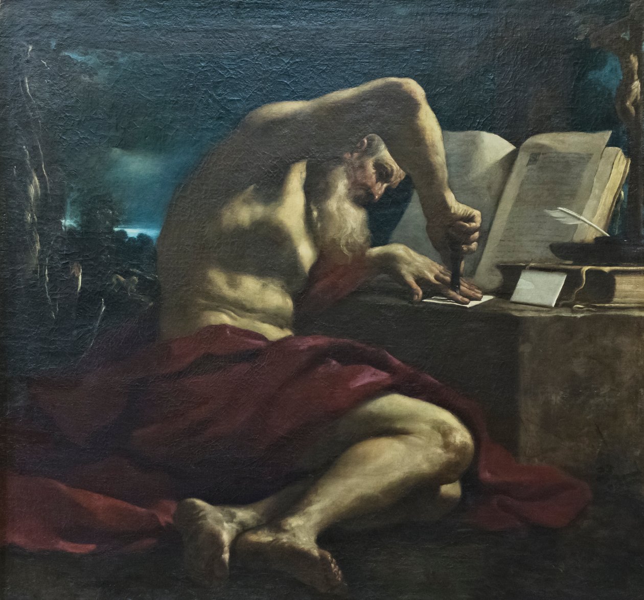 Saint Luke by Guercino (1591 1666) (studio)